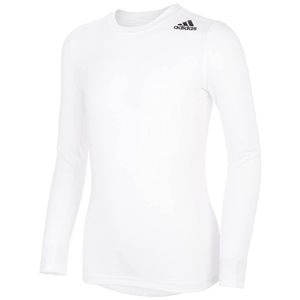 adidas Boys' Long Sleeve Aeroready Techfit Top Large White